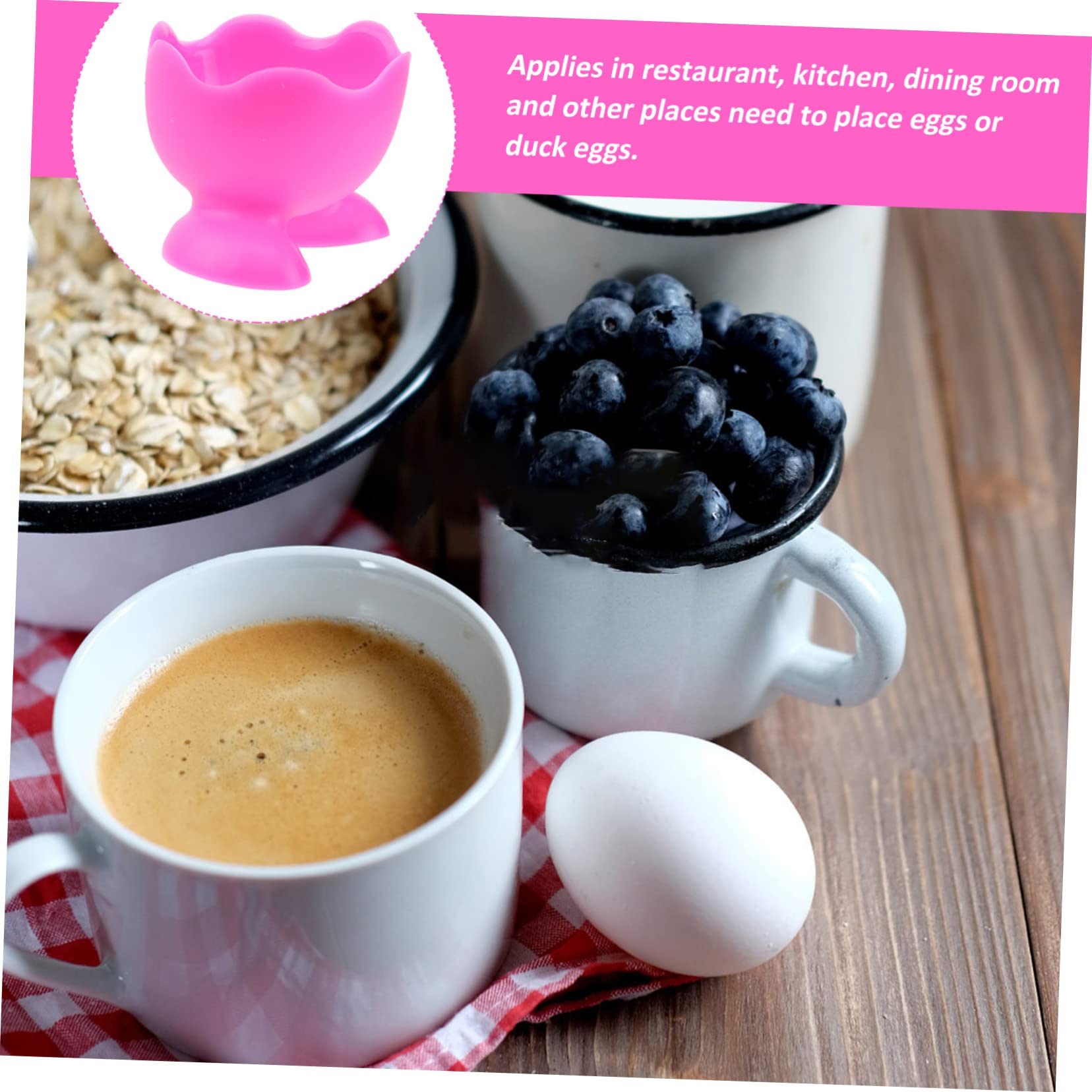 IMIKEYA 3 Pièces Tasses pour Œufs Durs Coquetiers en Silicone Tasses à Œufs Réutilisables Antiadhésives pour Cuisson Vapeur et Repas en Famille