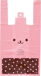 Heads Plastic Bag Handbag, 11.8 x 21.7 x 5.9 inches (30 x 55 x 15 cm), Rabbit Large, 100 Pieces, Pink, Rabbit with Hook Hole, US-L