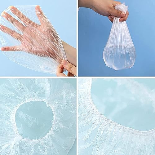 Miniatura 4 de Fresh Keeping Bags - 100 fundas para alimentos, fundas elásticas reutilizables para almacenamiento de alimentos, tapas elásticas de plástico para