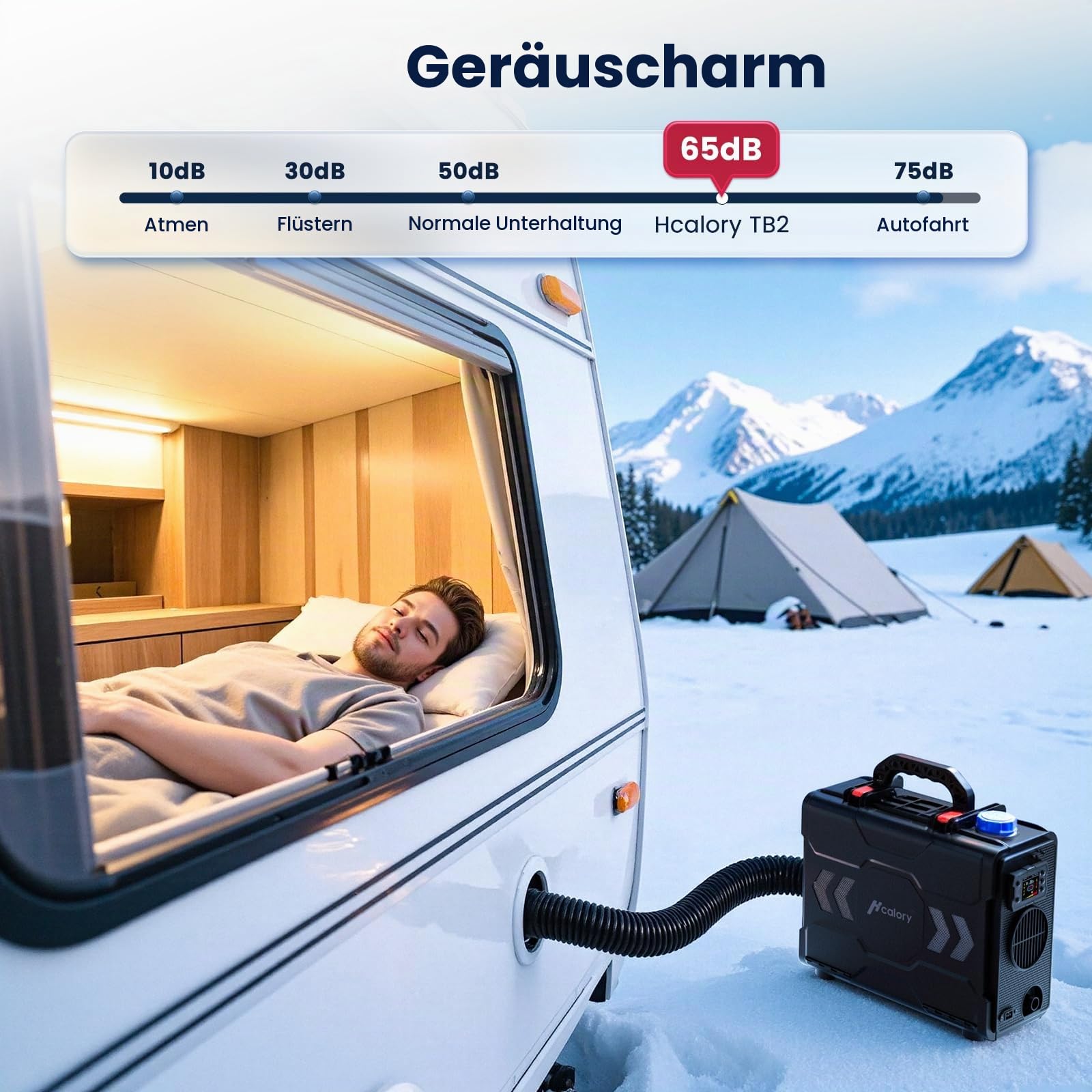 HCALORY AeroHeat 8kW Diesel Standheizung Tragbare Luftheizung 12V 24V 230V | Upgrade Toolbox Dieselheizung mit Bluetooth App & Netzteil Adapter, Heizung für Auto, LKW, Wohnmobil, Camping