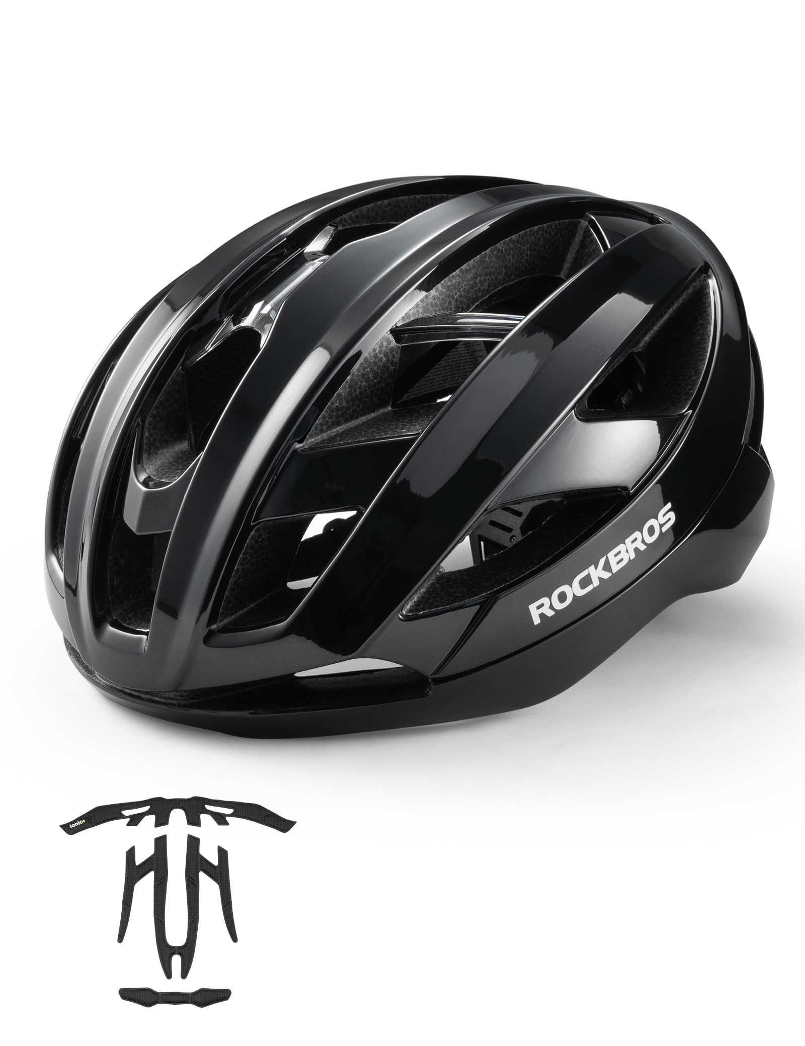 ROCKBROS Bicycle Helmet Integrated Cycling Helmet with Reinforcement Frame for MTB Road Bikes Adjustable Lightweight Unisex Adults Women and Men L (58-62 cm)