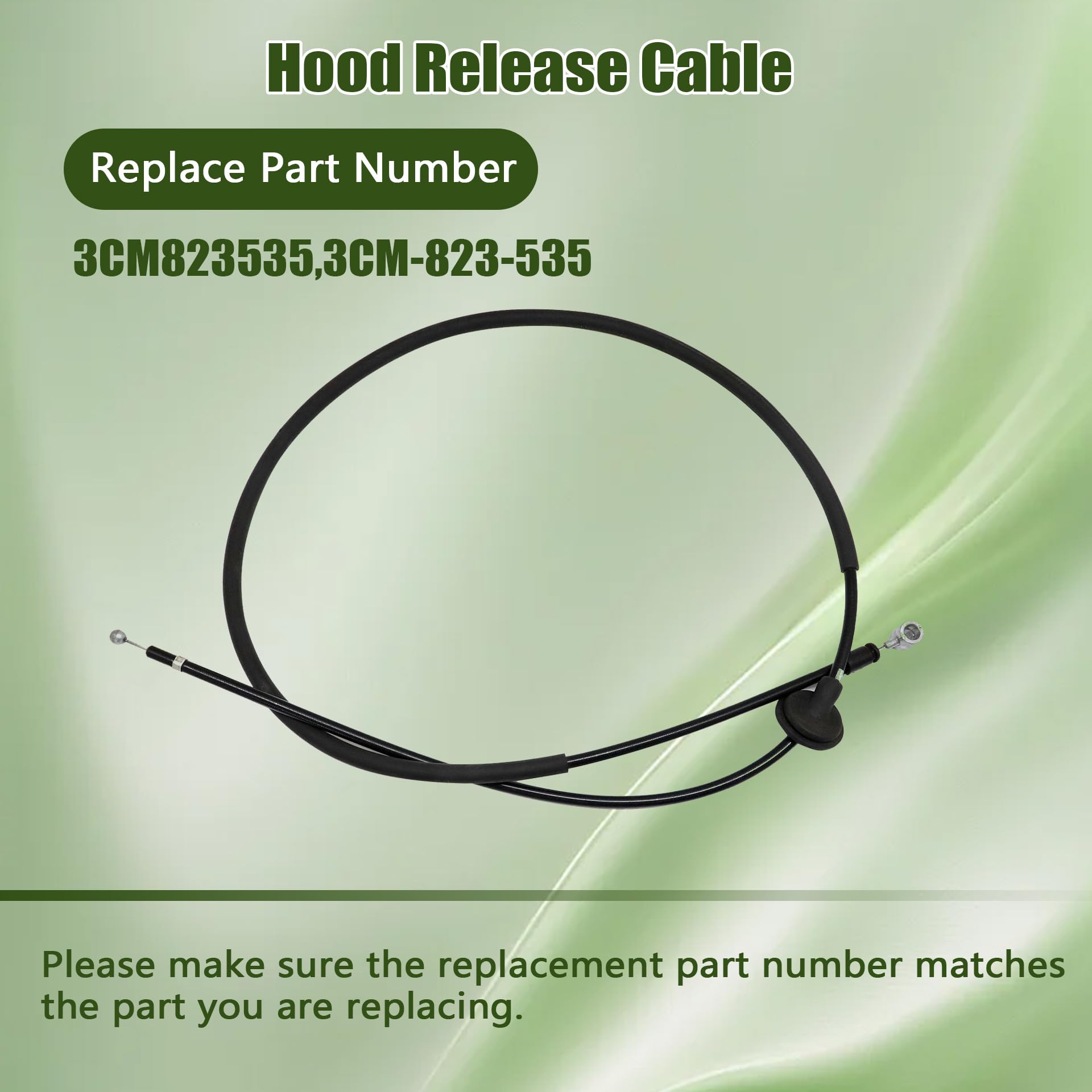 Amazon.com: GXARTS Hood Latch Release Cable 3CM823535 3CM-823-535