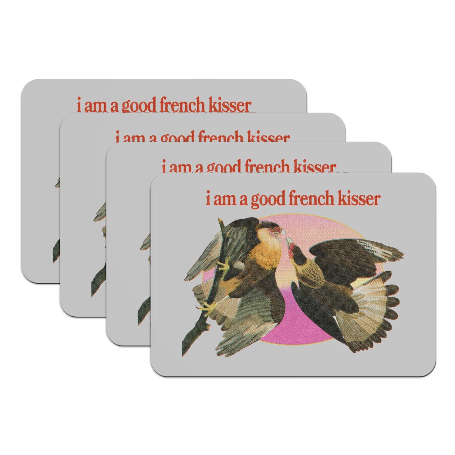 Sets de table vintage humour oiseau lot de 4 idée cadeau créative