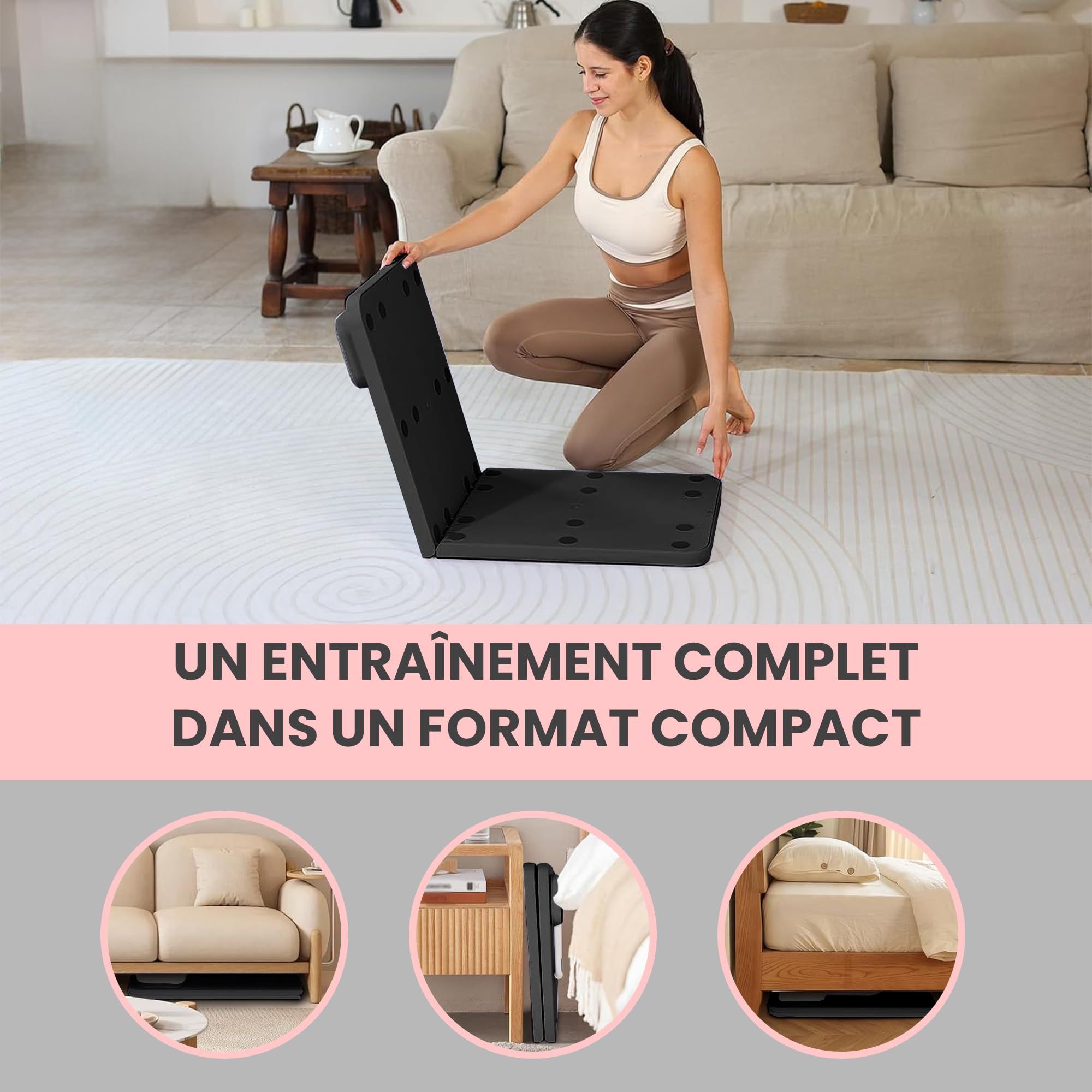 Extralink Pilates Reformer 6 en 1 Multifonctionnel Pliable Compact