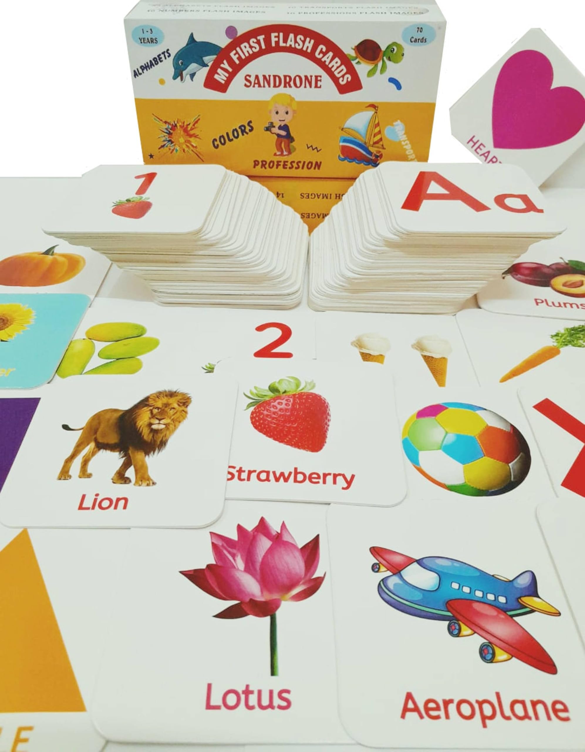 All in One Flash Cards Book for Kids Toys for 1-6 Years Old Boy and Girls (Laminated Non-Tearable Board flashcards - Water Proof)