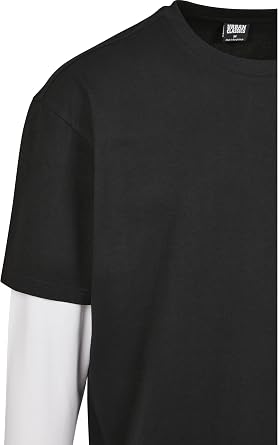 Urban Classics Men's Oversized Shaped Double Layer Ls Tee T-Shirt