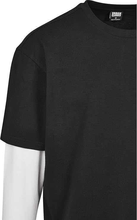 Urban Classics Men's Oversized Shaped Double Layer Ls Tee T-Shirt