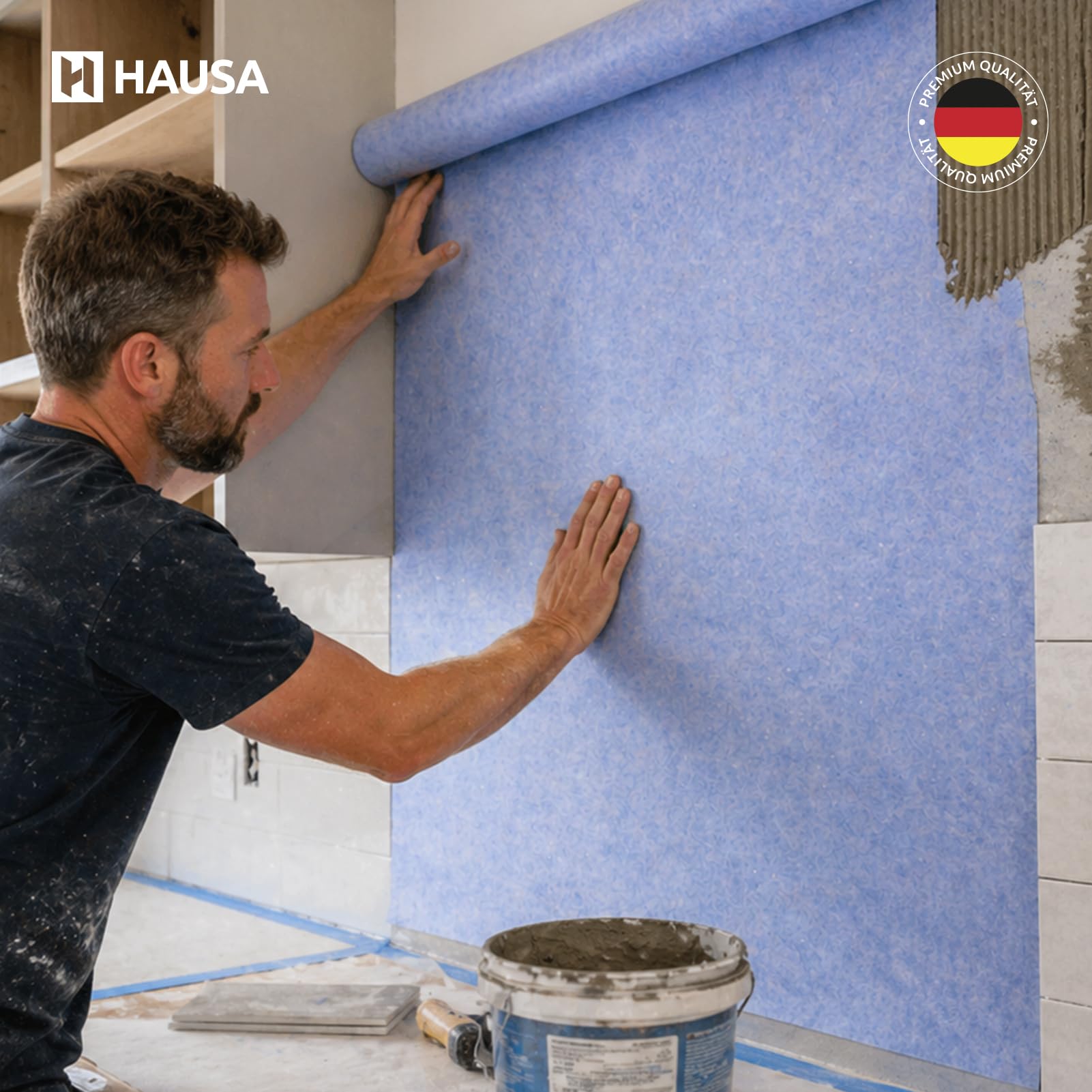 Hausa Sigillatura Pro3 10 m2, impermeabile, resistente al gelo, ideale per bagni e cucine, adatto per riscaldamento a pavimento
