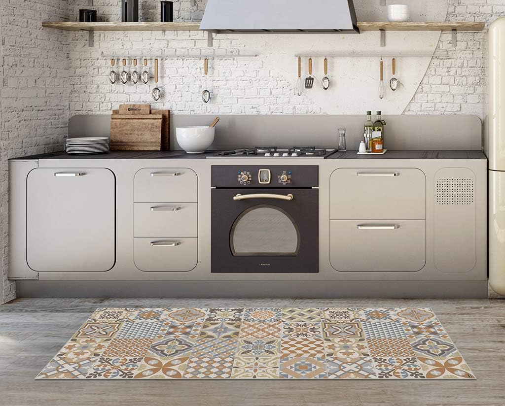 Vilber Toledo DU 04 78X225 Rug, Vinyl, Brown/Beige-04, 78 x 225 x 0.2 cm, Brown/Beige - 04, 78 x 225 cm (Rectangular) - Image 3