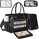 BellaHold BellaHold Large Bible Bag with Bible Cover Case for Women, Church Bag with Shoulder Strap, Quilted Bible Cover for Bible Study Supplies, a Christian Gift for Women, Black