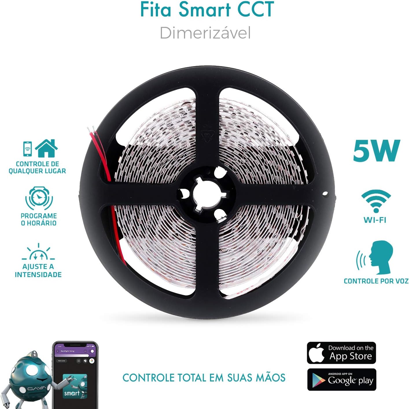 Gaya Fita LED Smart CCT 12V: Review testado por 30 dias em casa