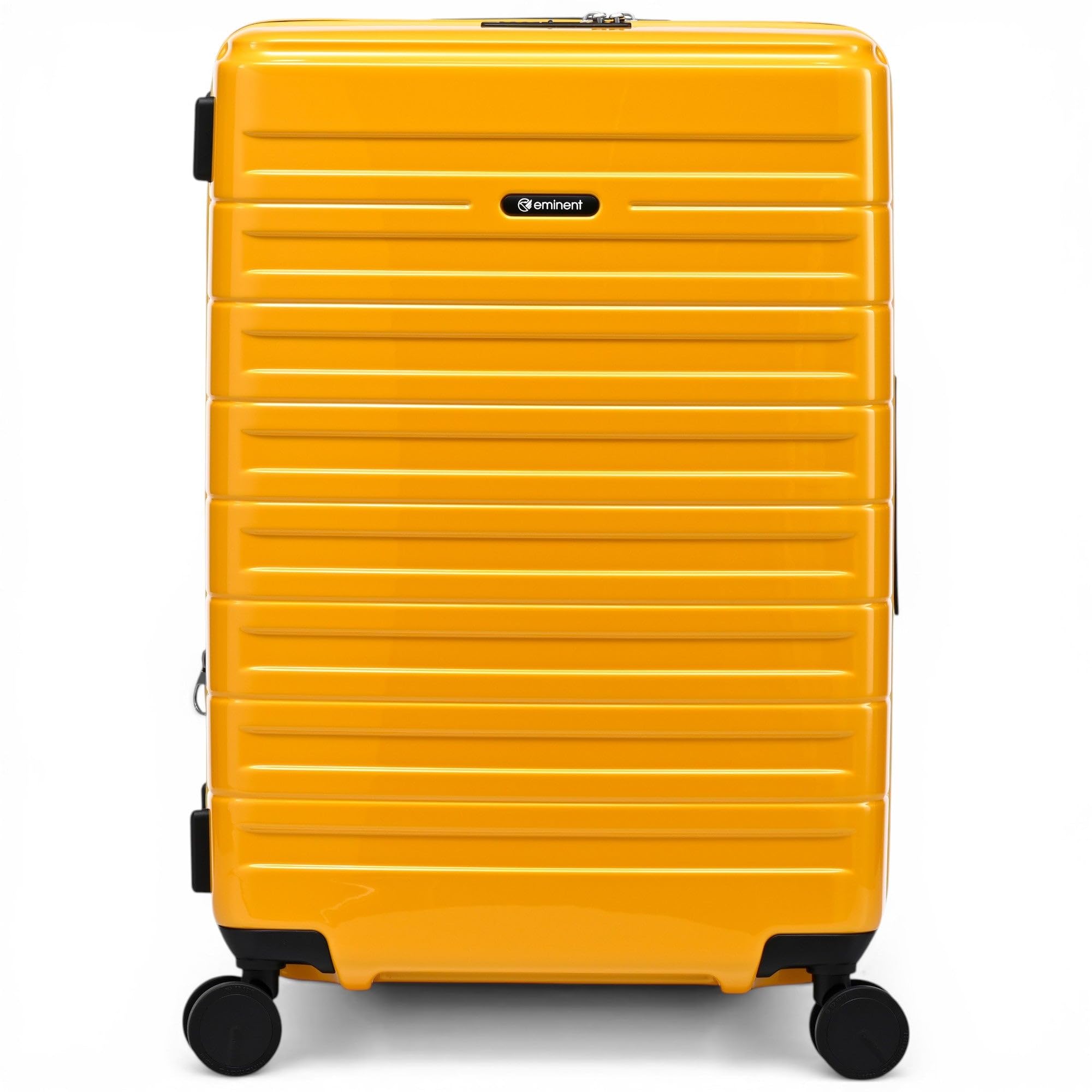 Eminent Voyager Koffer Mittelgroß 67x44x26 cm, Erweiterbar, Hartschalenkoffer, 4 Rollen, Leicht, TSA Schloss, 3,4 kg, 71L, Trolley Reisekoffer Rollkoffer Aufgabegepäck Gelb