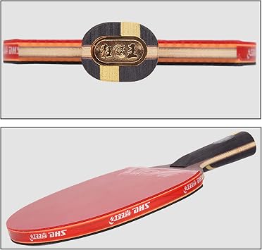Table Tennis Bat of High-End Finished,Classic Table Tennis Rackets,Table Tennis Blades with Horn Handles