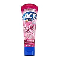 Vista 1 de ACT Kids - Pasta de dientes con flúor anti-caries 4.6 oz. Sabor explosión de goma de mascar