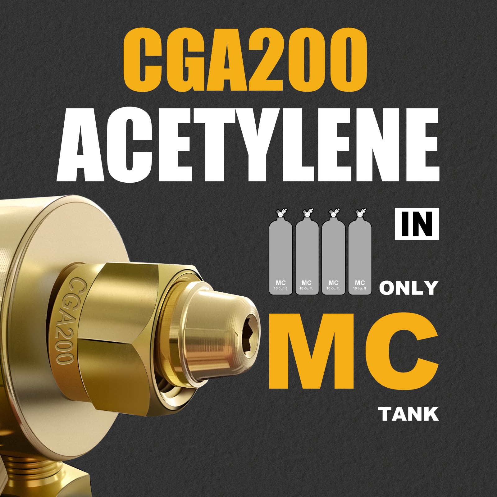 AWLOLWA Oxygen Acetylene Regulator Set, CGA540 and CGA200 Inlet Connection 3/8-24 (Type 