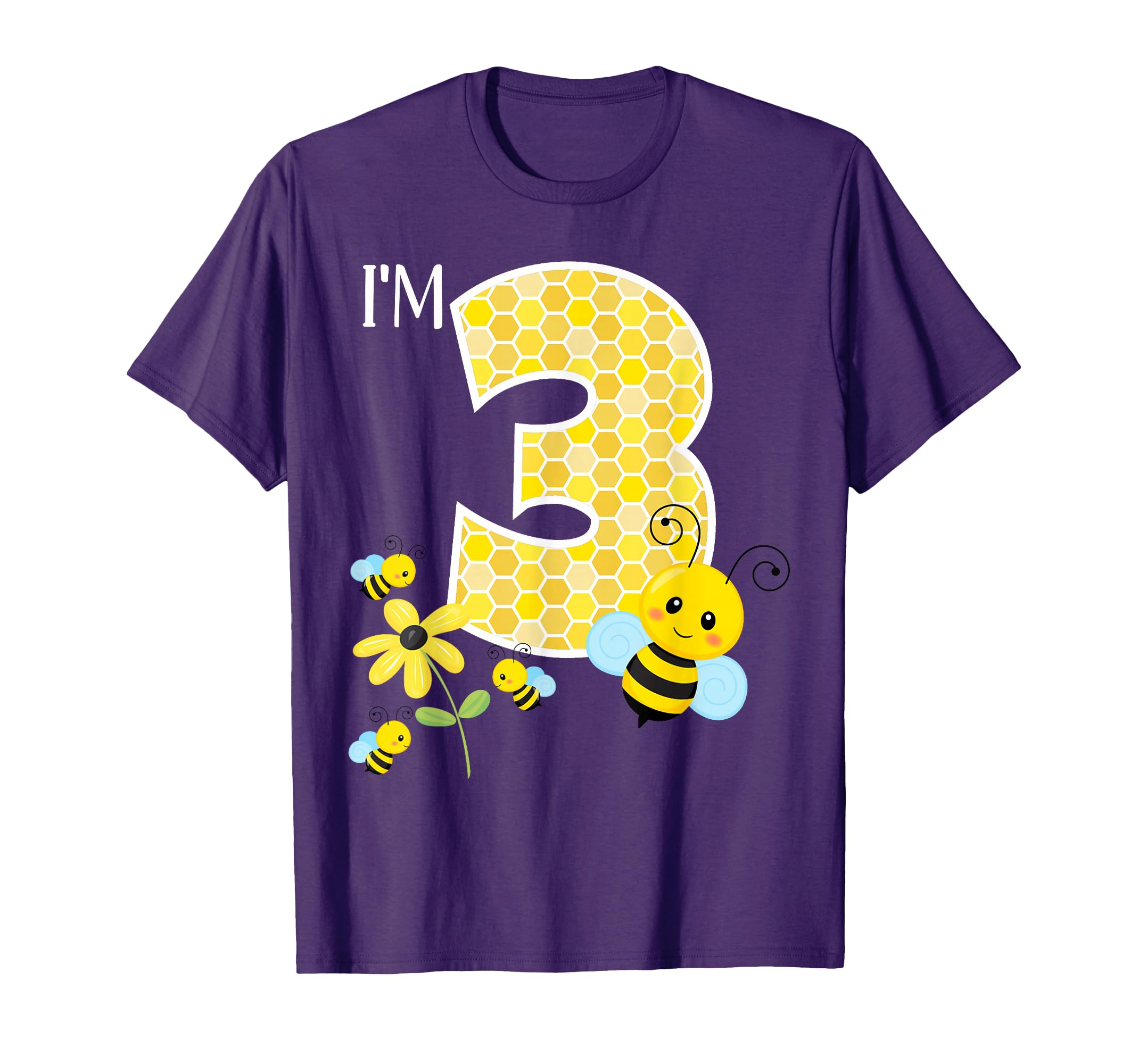 I'm 3 Birthday Boy Bee Hive Party Matching 3rd Birthday T-Shirt