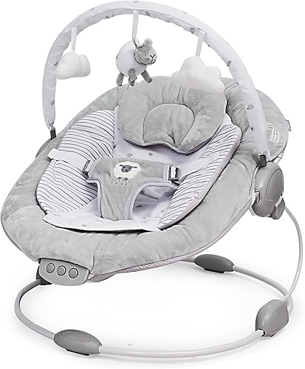 LADIDA Soft Padded Lamb Bouncer, Suitable for Newborns 0-6 Months, Soothing Music...