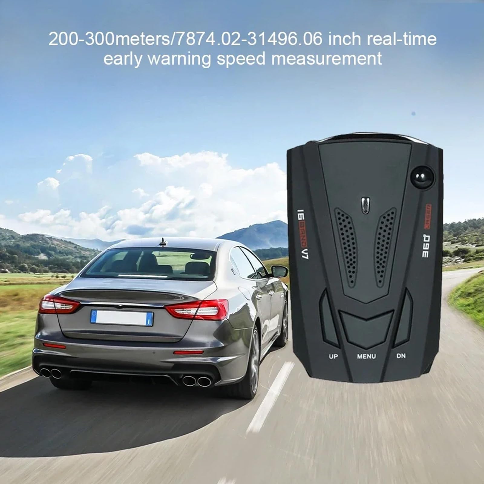 Detector de carretera, monitoreo de velocidad preciso, detector portátil, seguimiento dinámico de velocidad, dispositivo de advertencia de funcionamiento simple