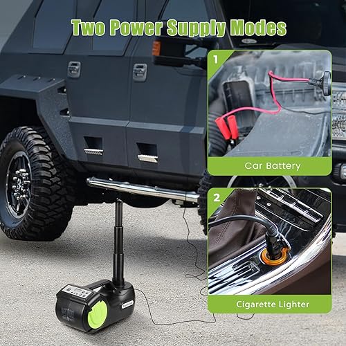 Miniatura 3 de Anbull - Gato eléctrico de piso para automóvil de 5 toneladas DC12V con elevador hidráulico automático de automóvil con llave de impacto eléctrica,