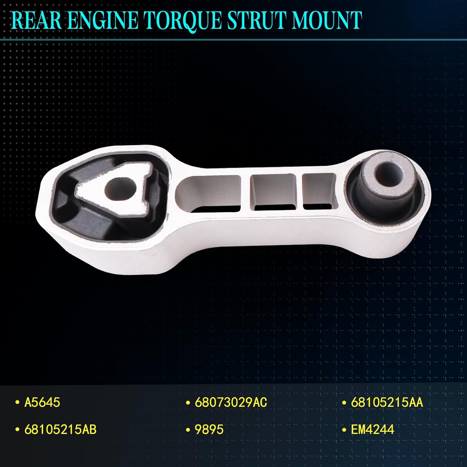Engine Motor Mount Compatible with Fiat 500 2012-2018, Replace for 9893 168073217AC,9895 168073-029AC.98761 68073483AD