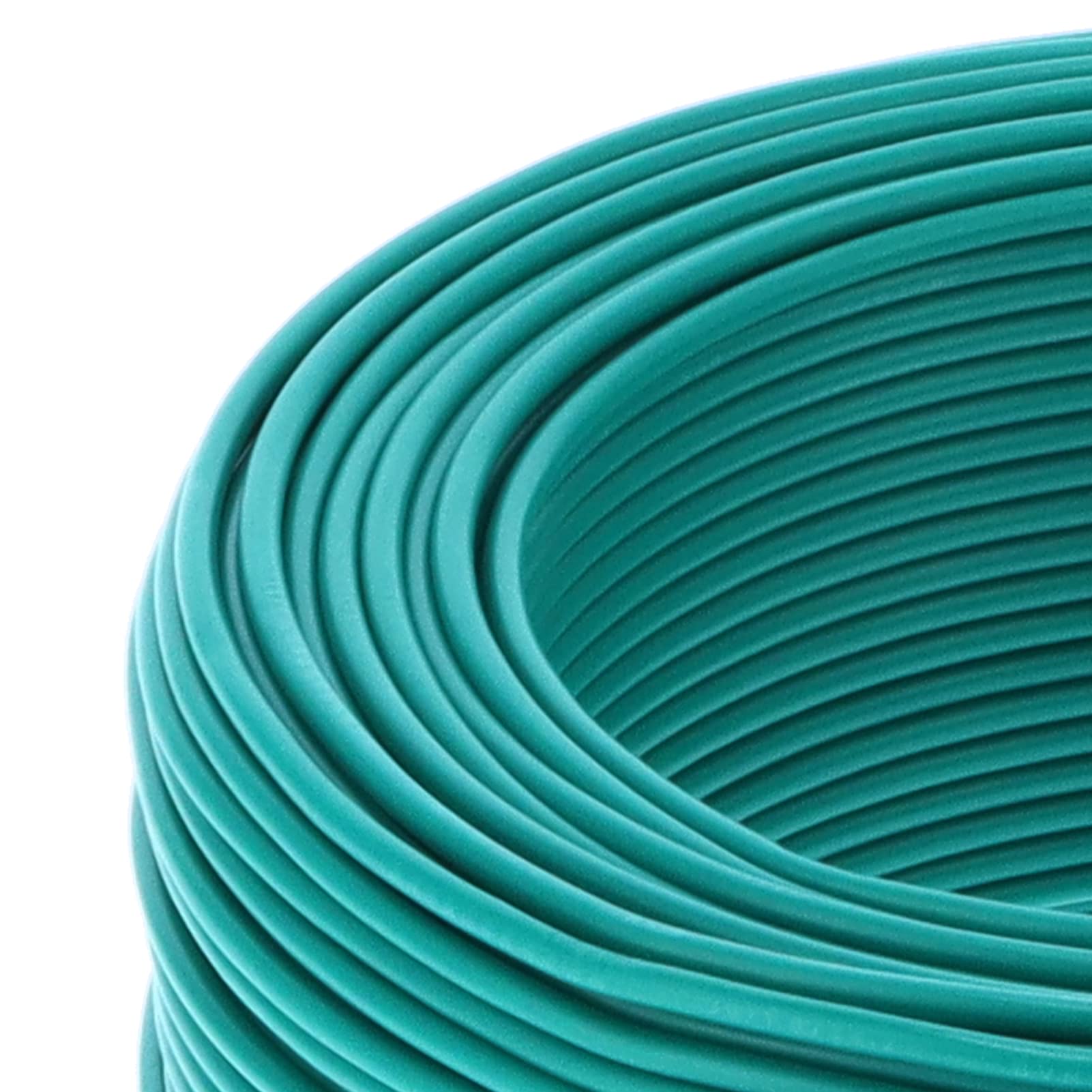 Oumefar Cable Aislado Recubierto de PVC Verde BV-1x1 para Aplicaciones Eléctricas Conductor Flexible de Cobre Rojo de 7 Núcleos de 100 M