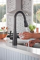 Vista 2 de Moen Essie Mediterranean Bronze MotionSense Wave One-Handle Touchless Kitchen Faucet with Pulldown Sprayer and Soap Dispenser, 87014EWBRB