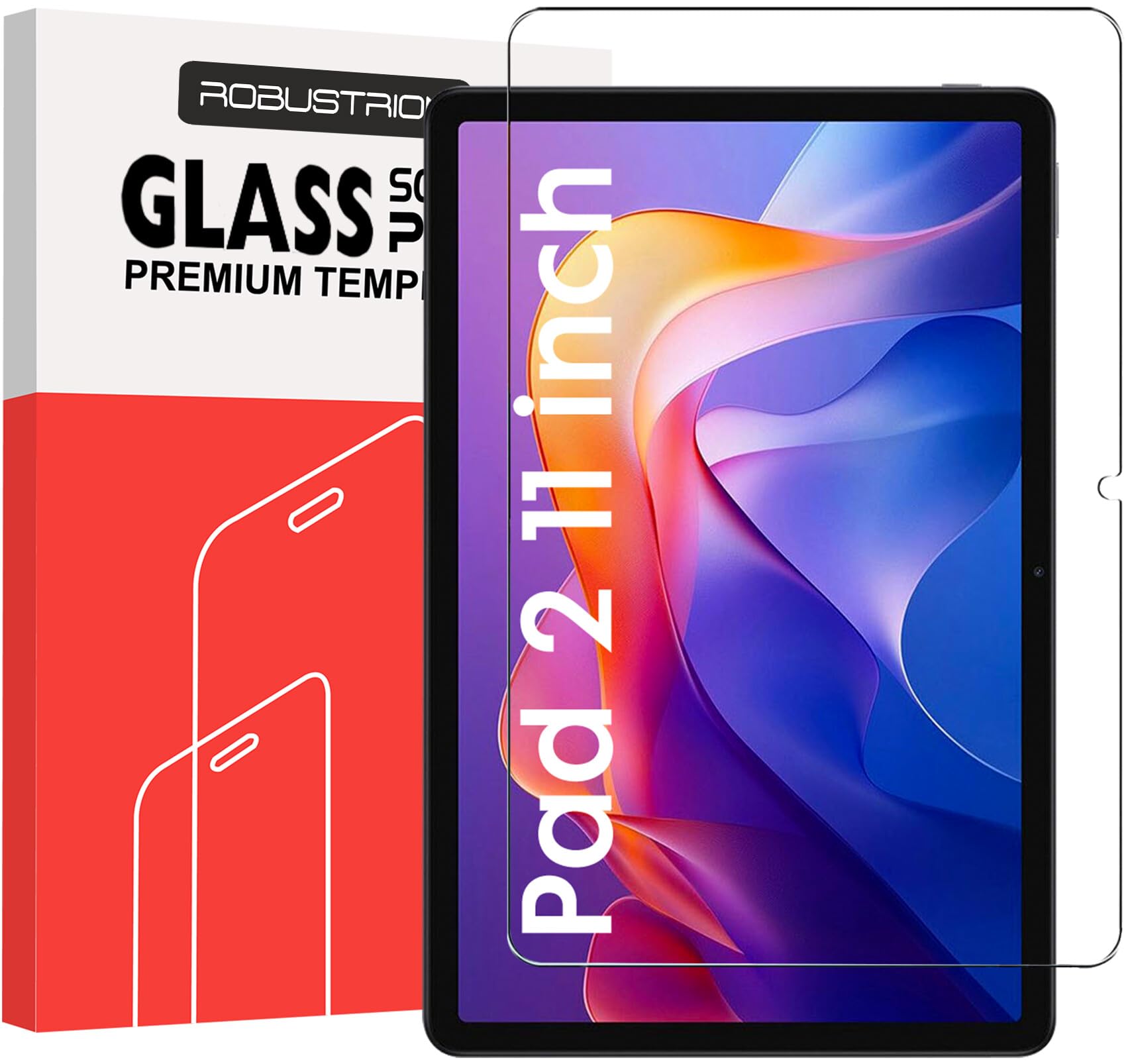 Robustrion Tempered Glass for Redmi Pad 2 11 inch Screen Protector Guard for Redmi Pad 2 11 inch Tablet