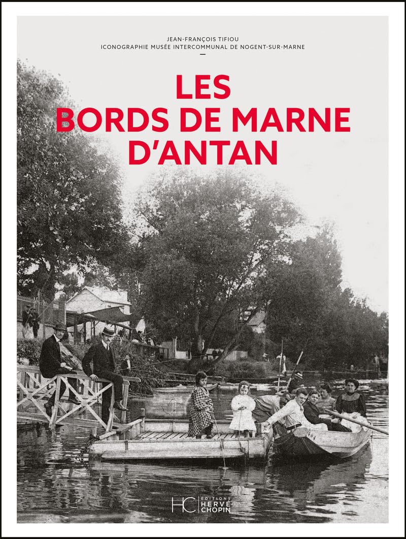 Les bords de Marne d'antan toile de lin impression haute définition