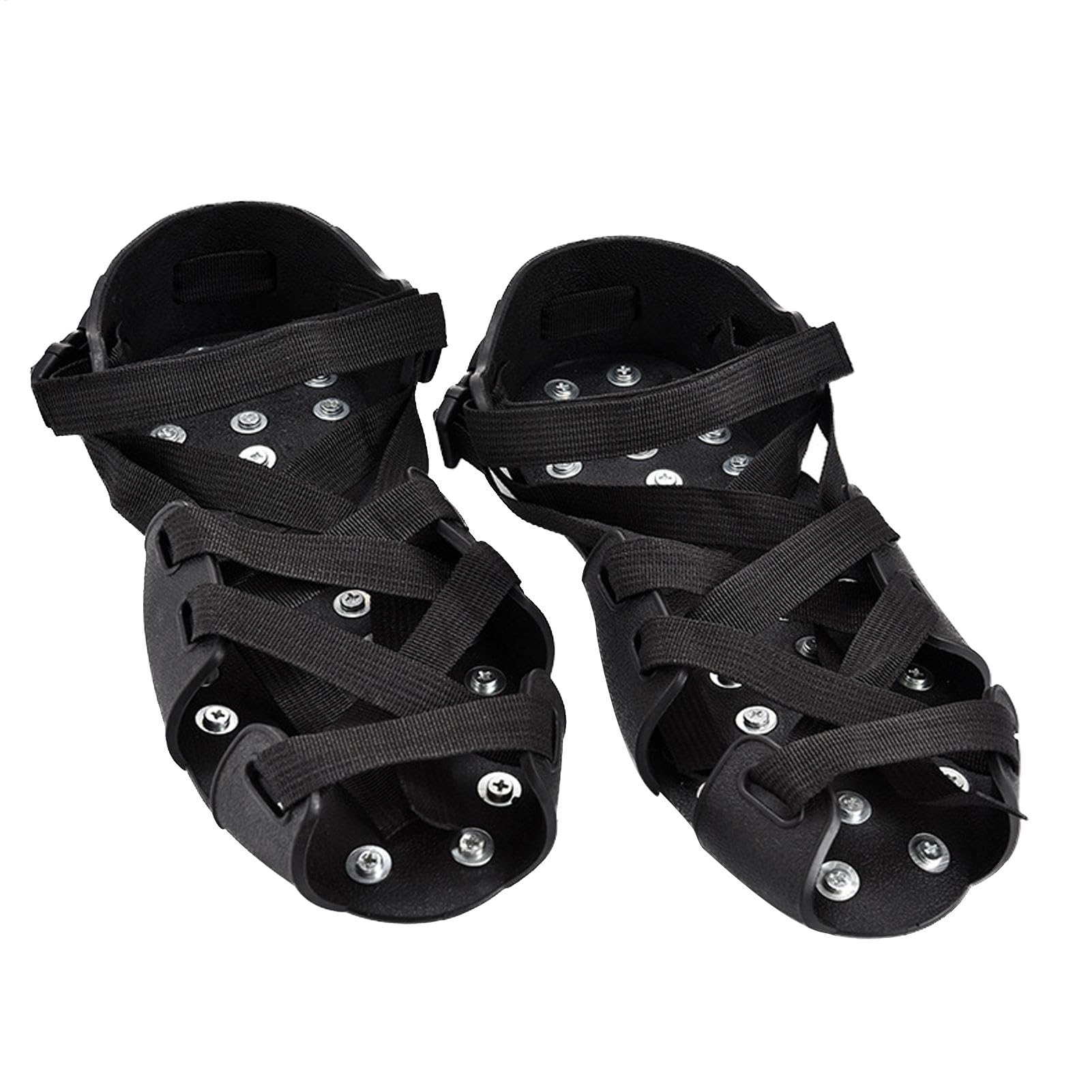 Crampons for Hiking Boots - 32-Spikes Crampons Ice Cleats | Traction Snow Grips | Mountaineering Snow Anti-Slip Shoe Covers | Winter Ice Snow Grips Traction Cleats for Walking Hiking