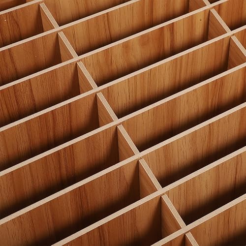 Miniatura 9 de Ciieeo Organizador de escritorio de madera, caja de almacenamiento para teléfono, 30 rejillas, compartimento para el aula, organizador de escritorio