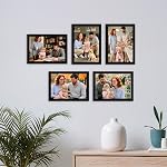 Giftgarden 5x7 Picture Frame Black Set of 16, Lightweight 5 by 7 Photo Frames Bulk for Family, Office, Living Room Wall Hanging and Tabletop Display