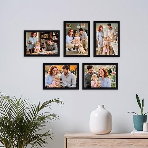 Miniatura 45 de Giftgarden Marcos de fotos de 8.5 x 11 pulgadas, certificado de diploma, premio de documento, marco de 8.5 x 11 pulgadas, marco negro, para pared