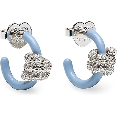 Серьги Kate Spade New York Ropes & Knots Pave Knot Hoops