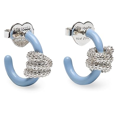 Kate Spade New York Ropes Knots Pave Knot Hoops Women