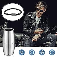 Vista 5 de 20 cierres magnéticos para collares de 0.197in con agujero interior magnético, cierre de joyería y cierre de cadena y extensor de cadena