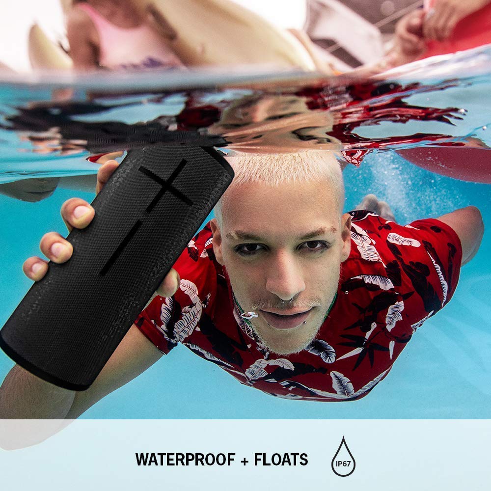 Ultimate Ears Megaboom 3 Tragbarer Bluetooth-Lautsprecher | 360° Sound, Satter Bass, Wasserdicht, Staubresistent & Sturzfest, Musiksteuerung, 20-Stunden Akkulaufzeit - Mehrfarbig