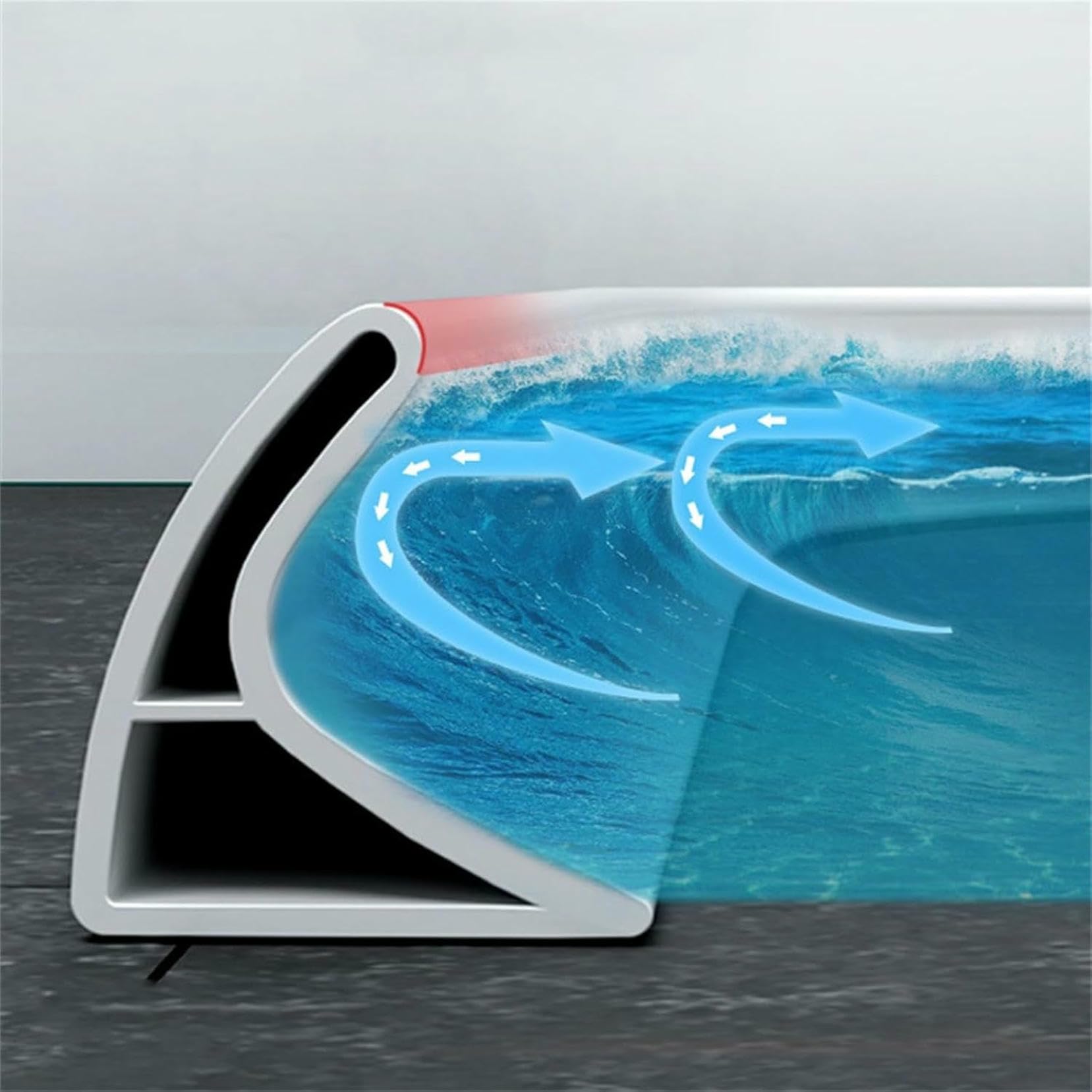 Barrage d'eau douche pour stopper les inondations et fuites de salle de bain sol sec