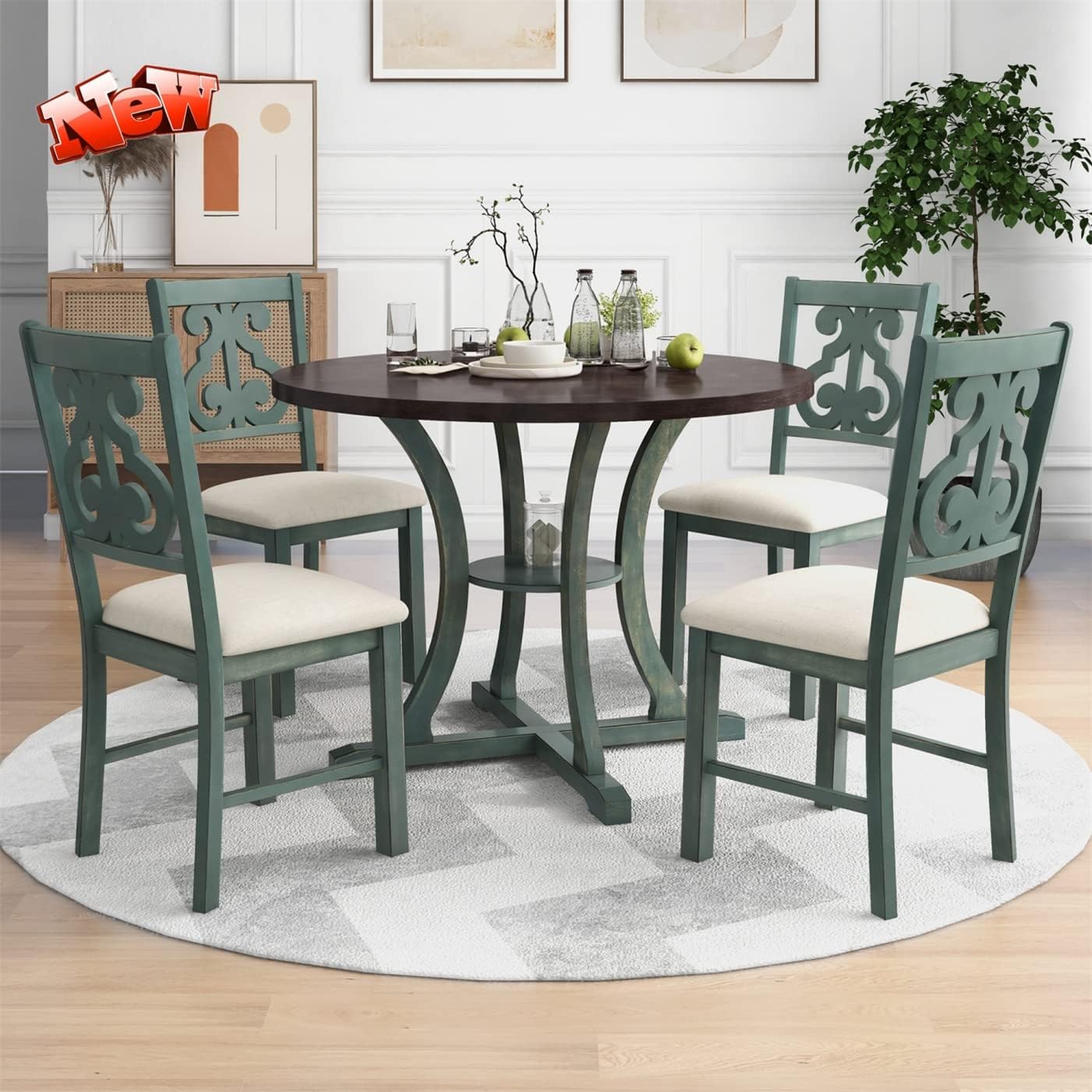 IMPES Upgraded Version & Stronger LVL Wood 5 Piece Round