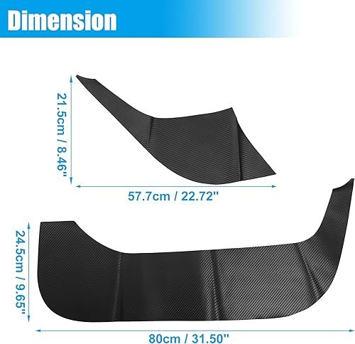Miniatura 7 de X AUTOHAUX 1 juego de calcomanías anti patadas para puerta, patrón de fibra de carbono, protector antiarañazos para Volvo XC40 2022 2023