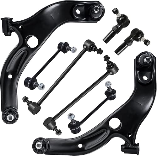 Miniatura 154 de Detroit Axle - Kit de suspensión frontal de 8 piezas para Chevy Aveo Aveo5 Pontiac G3 Wave Wave5 Suzuki Swift+ 2 brazos de control inferiores con