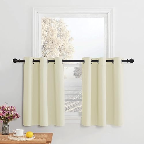 Miniatura 161 de NICETOWN Cortinas Opacas para Ventana de Guardería - Tratamiento de Ventana con Parte Superior de Ojales, Paneles de Cortinas Opacas (Verde Biscotti