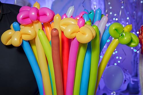 Miniatura 6 de Kit de 200 globos largos con bomba, formas mágicas de animales torcidos de 260Q, látex grueso para fiestas de cumpleaños, bodas, decoraciones de