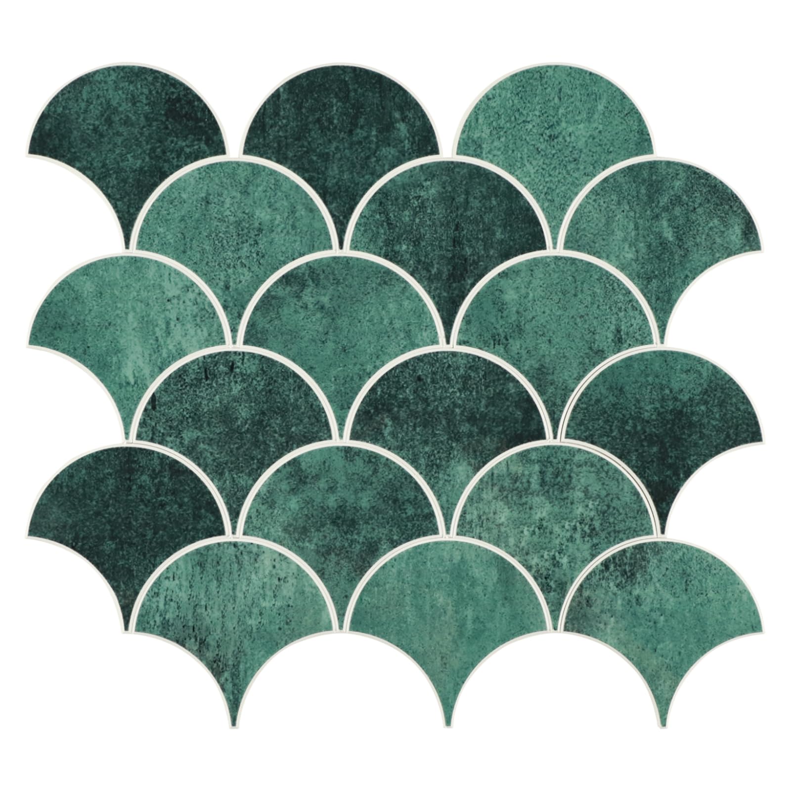 Carreaux muraux autocollants en céramique synthétique brillante de 4,1 m² (6 feuilles)