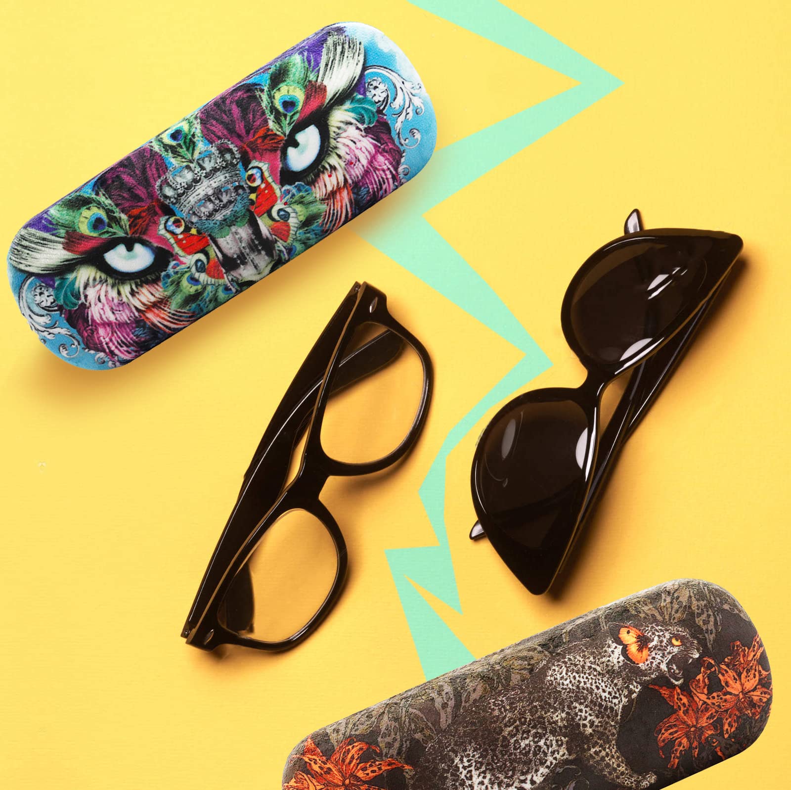 SANTORUS Designer Womens Glasses Case - Luxury Velvet Hard Case