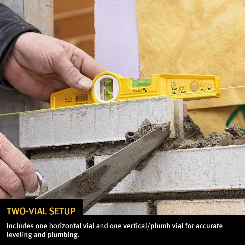 Stabila 25100 Niveau de torpille magnétique moulé sous pression 25,4 cm