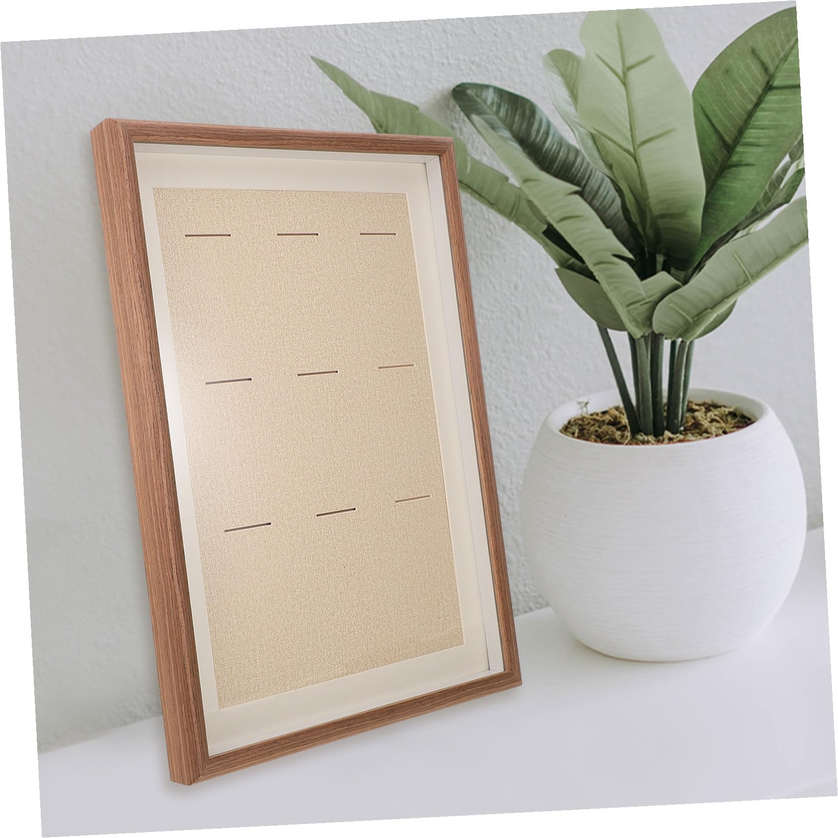 Marco de Medallas de Madera Marrón Café para Pared, Diseño Moderno