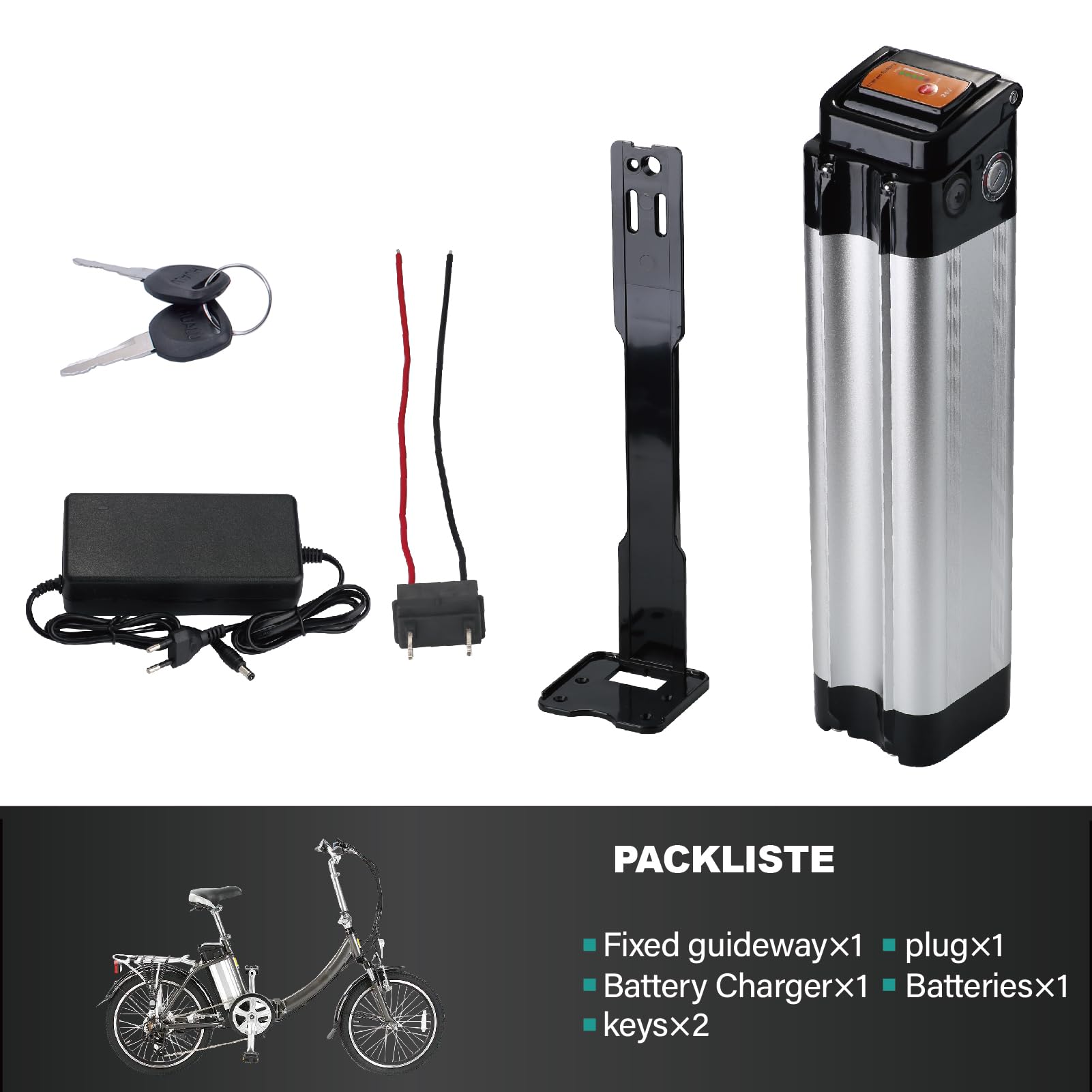 Batteria Ebike 24V 12Ah di ricambio per Phylion Zhenlong/ZL07010-F Trio MiFa Rex, XH259-10J batteria per bicicletta elettrica (24V 12Ah)