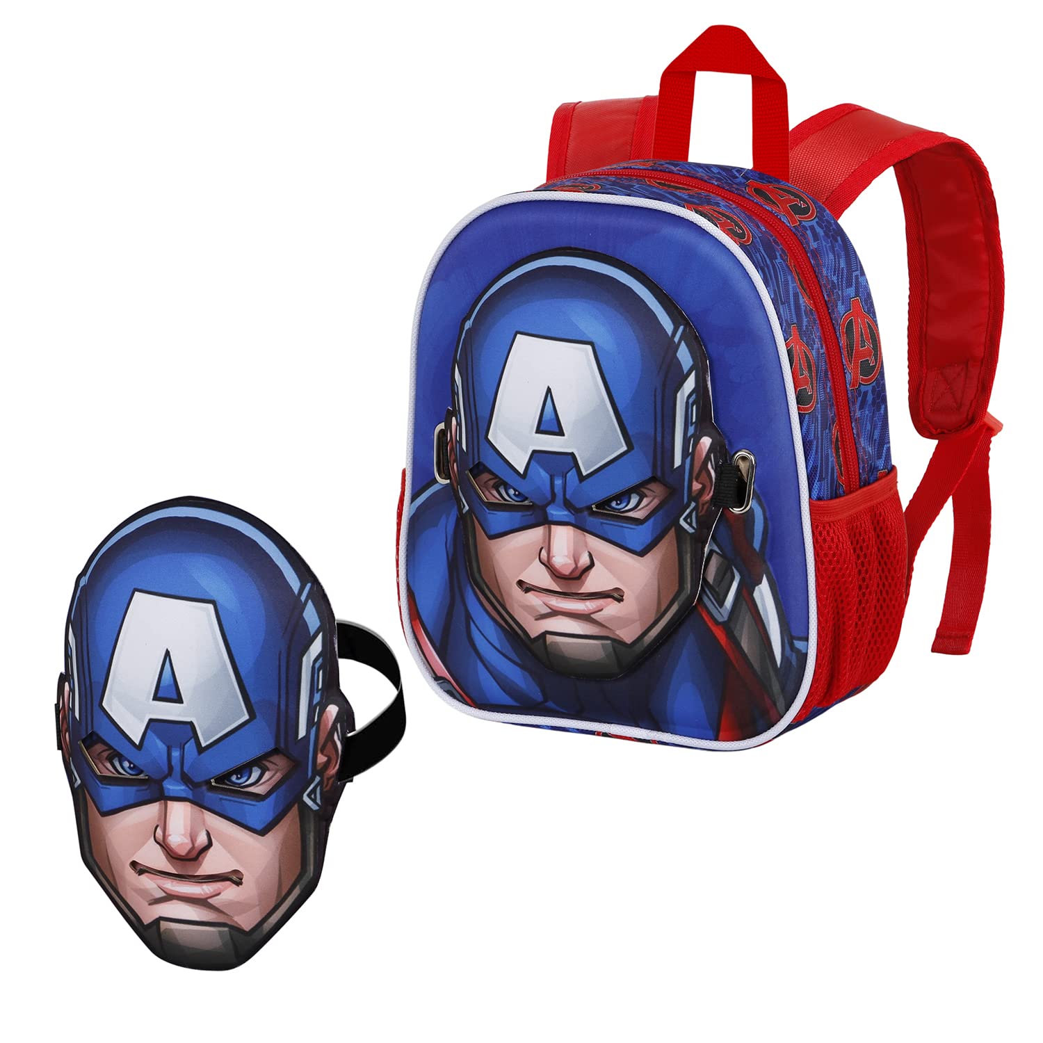 KARACTERMANIA Marvel-Mochila Mask, 24 x 27 cm, Capacidad 6 L, Azul C. América