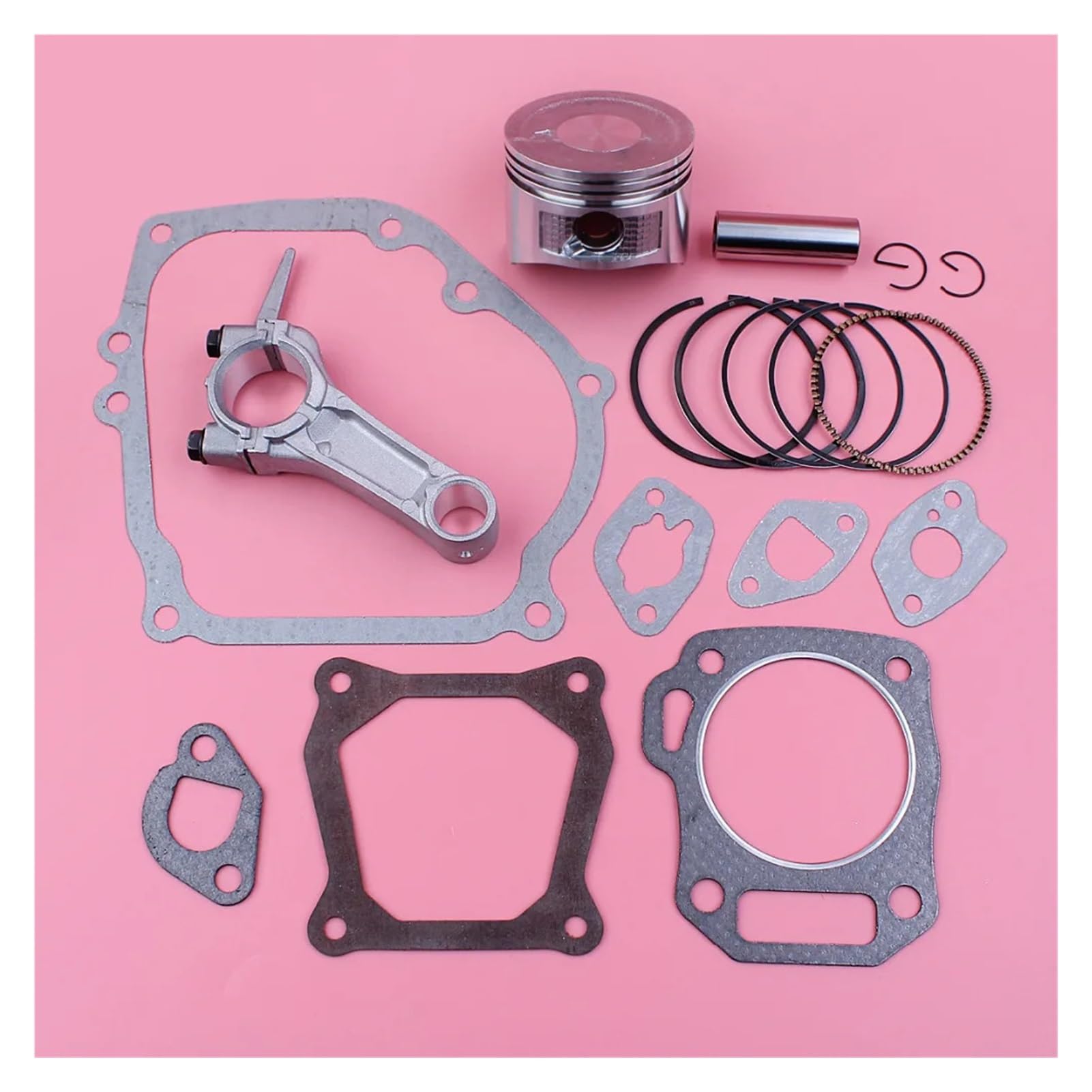 Kit Completo de Juntas de biela y pistón de 68 mm for Motor GX160 de 6,5 HP, Repuesto for cortacésped.