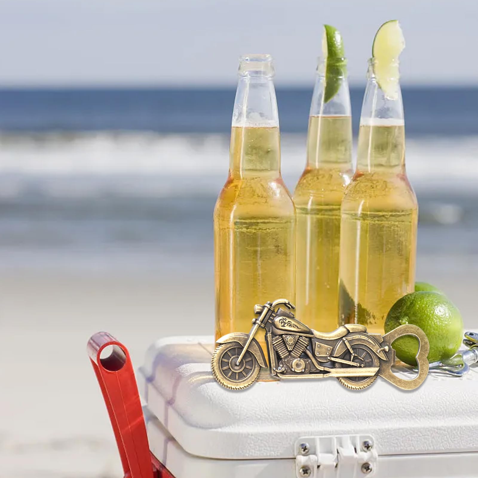 LULLEA Vintage Otorrad Bier Flaschenöffner, Personalisierte Geschenke